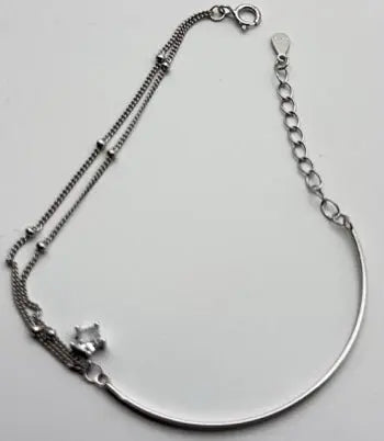 S925 Silver Bangled Bracelet – Elegant S925 Bangle & Double Silver Bracelet - Amtikiss Casuals